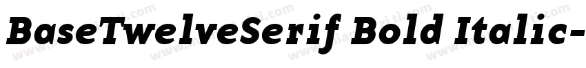 BaseTwelveSerif Bold Italic字体转换